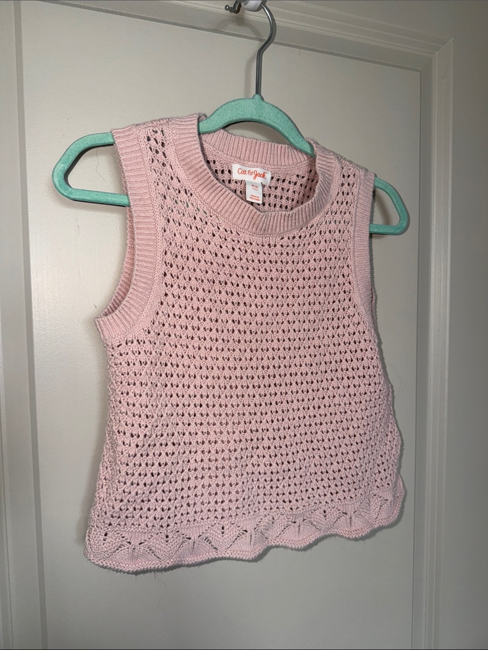 Cat & Jack Pink Knit Sleeveless Sweater Vest